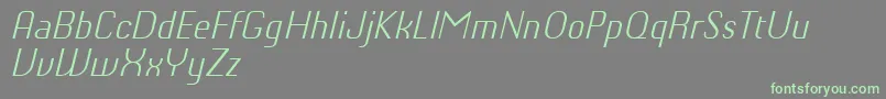 ChiqReducedLightitalic-Schriftart – Grüne Schriften auf grauem Hintergrund