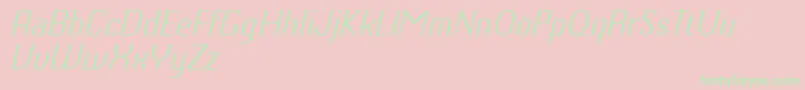 ChiqReducedLightitalic-Schriftart – Grüne Schriften auf rosa Hintergrund