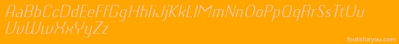ChiqReducedLightitalic Font – Pink Fonts on Orange Background