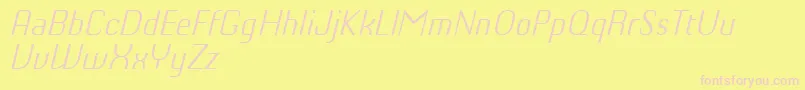 ChiqReducedLightitalic Font – Pink Fonts on Yellow Background