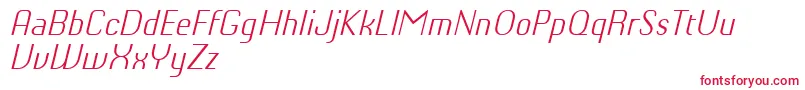 ChiqReducedLightitalic-fontti – punaiset fontit