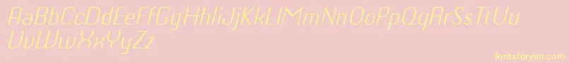 ChiqReducedLightitalic Font – Yellow Fonts on Pink Background