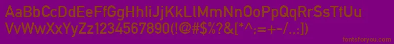 Din1451alt Font – Brown Fonts on Purple Background