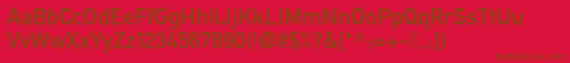 Din1451alt Font – Brown Fonts on Red Background