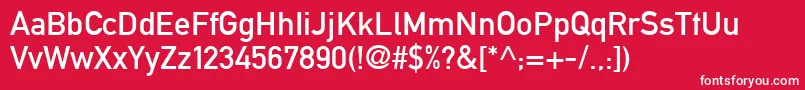 Din1451alt Font – White Fonts on Red Background