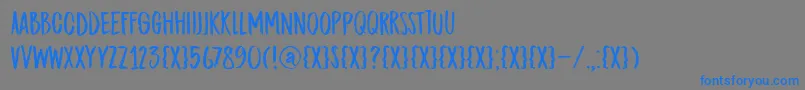 DkMidnightChalker Font – Blue Fonts on Gray Background