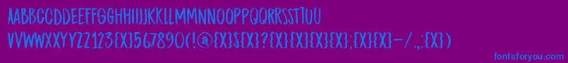 DkMidnightChalker Font – Blue Fonts on Purple Background