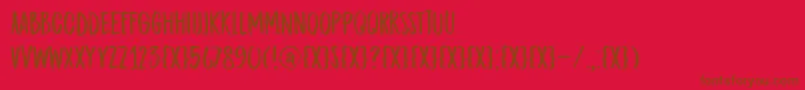 DkMidnightChalker Font – Brown Fonts on Red Background