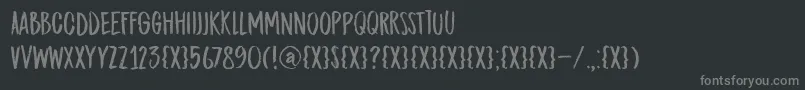 DkMidnightChalker Font – Gray Fonts on Black Background