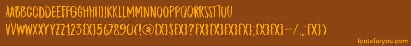 DkMidnightChalker Font – Orange Fonts on Brown Background