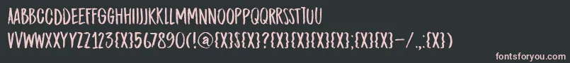 DkMidnightChalker Font – Pink Fonts on Black Background