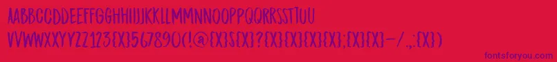 DkMidnightChalker Font – Purple Fonts on Red Background