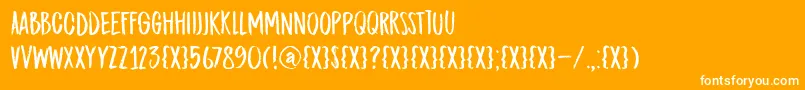 Police DkMidnightChalker – polices blanches sur fond orange