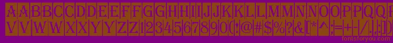 AAlgeriusnrcm Font – Brown Fonts on Purple Background