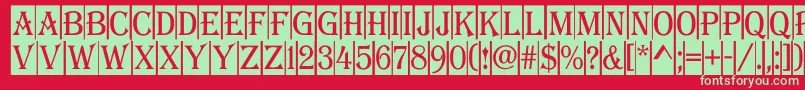 AAlgeriusnrcm Font – Green Fonts on Red Background