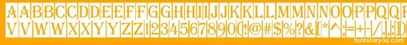 AAlgeriusnrcm Font – White Fonts on Orange Background