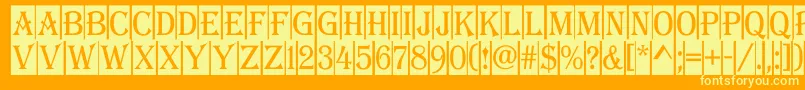 More about AAlgeriusnrcm Font AAlgeriusnrcm Font – Yellow Fonts on Orange Background