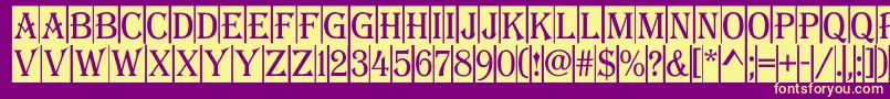 AAlgeriusnrcm Font – Yellow Fonts on Purple Background