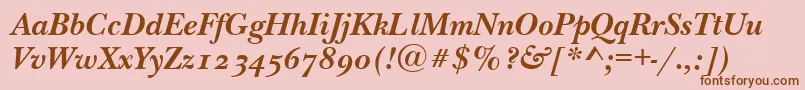 NewbaskervilleodttBolditalic Font – Brown Fonts on Pink Background
