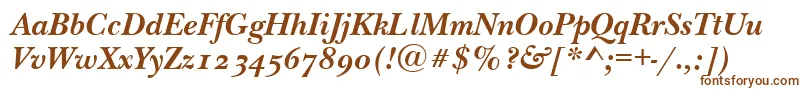 NewbaskervilleodttBolditalic Font – Brown Fonts on White Background