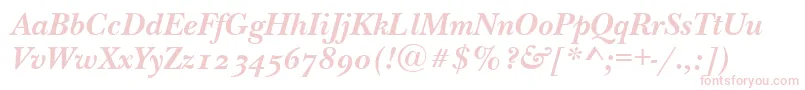 NewbaskervilleodttBolditalic Font – Pink Fonts on White Background
