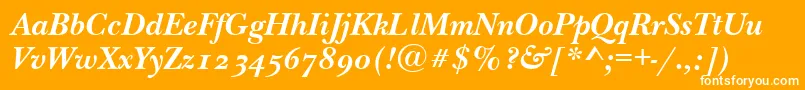 NewbaskervilleodttBolditalic Font – White Fonts on Orange Background