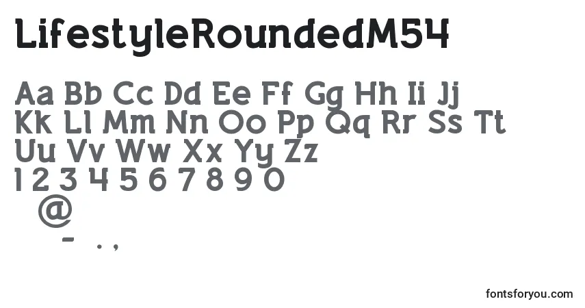 Schriftart LifestyleRoundedM54 – Alphabet, Zahlen, spezielle Symbole