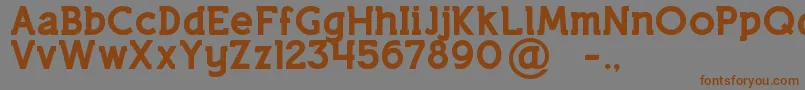 LifestyleRoundedM54 Font – Brown Fonts on Gray Background