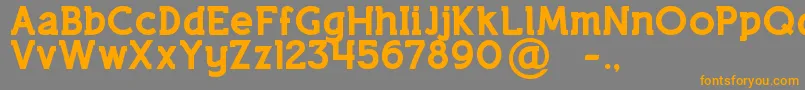 フォントLifestyleRoundedM54 – オレンジの文字は灰色の背景にあります。