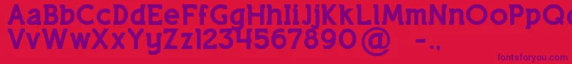 LifestyleRoundedM54 Font – Purple Fonts on Red Background