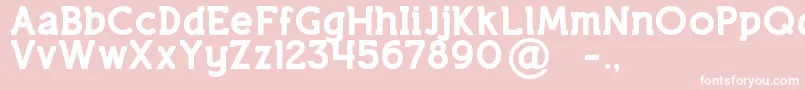 LifestyleRoundedM54 Font – White Fonts on Pink Background