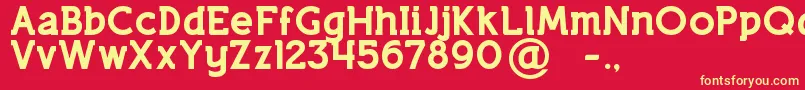 LifestyleRoundedM54 Font – Yellow Fonts on Red Background