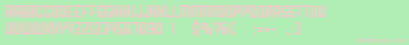 DowntownV1.01 Font – Pink Fonts on Green Background