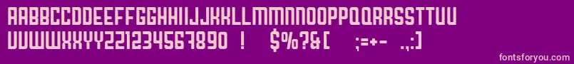 DowntownV1.01 Font – Pink Fonts on Purple Background