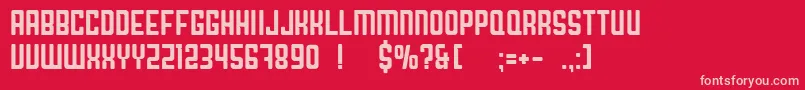 DowntownV1.01 Font – Pink Fonts on Red Background