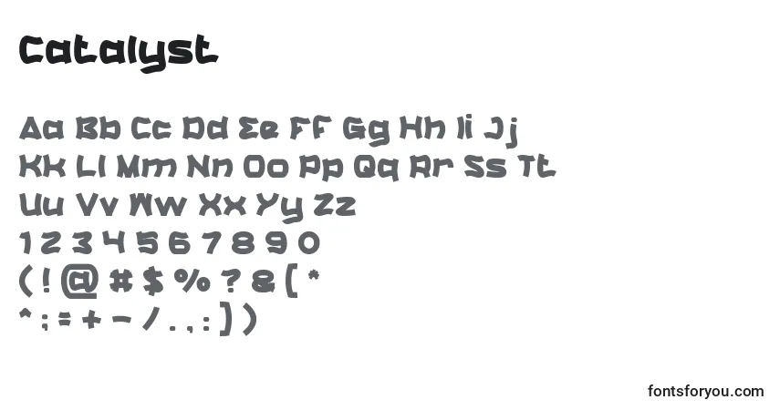 Schriftart Catalyst – Alphabet, Zahlen, spezielle Symbole