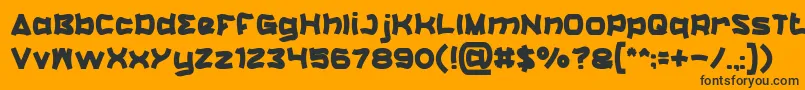 Catalyst Font – Black Fonts on Orange Background