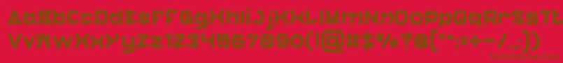 Catalyst Font – Brown Fonts on Red Background
