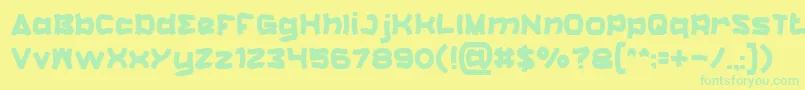 フォントCatalyst – 黄色い背景に緑の文字