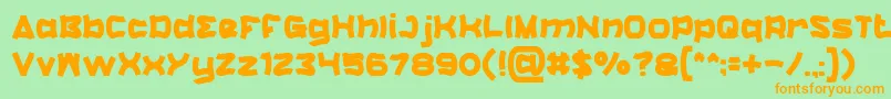 Catalyst Font – Orange Fonts on Green Background