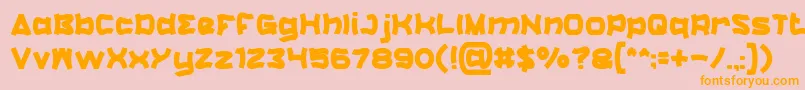 Catalyst Font – Orange Fonts on Pink Background