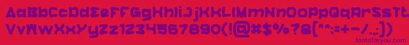 Catalyst Font – Purple Fonts on Red Background