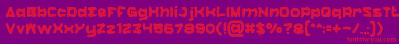 Catalyst Font – Red Fonts on Purple Background