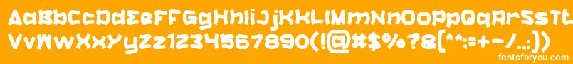 Catalyst Font – White Fonts on Orange Background