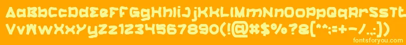 Catalyst Font – Yellow Fonts on Orange Background