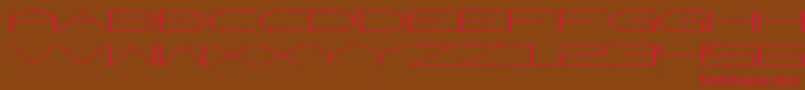 Worldnet-Schriftart – Rote Schriften auf braunem Hintergrund