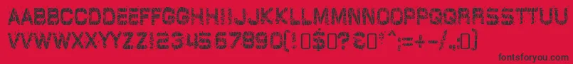 GlazkrakRegular Font – Black Fonts on Red Background