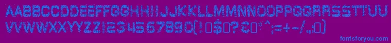 GlazkrakRegular Font – Blue Fonts on Purple Background