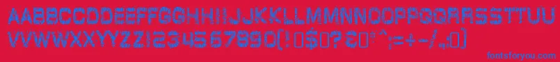 GlazkrakRegular Font – Blue Fonts on Red Background