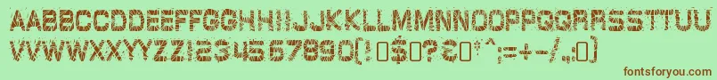 GlazkrakRegular Font – Brown Fonts on Green Background